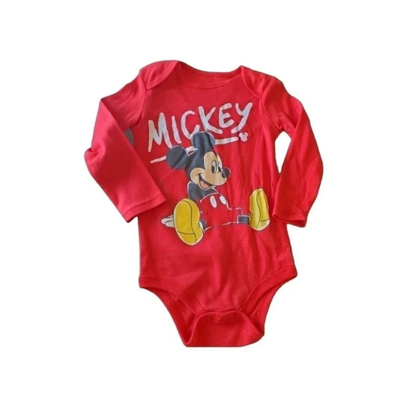 24m Mickey 3 piece Bodysuit and Bib Set - Picture 4 of 5